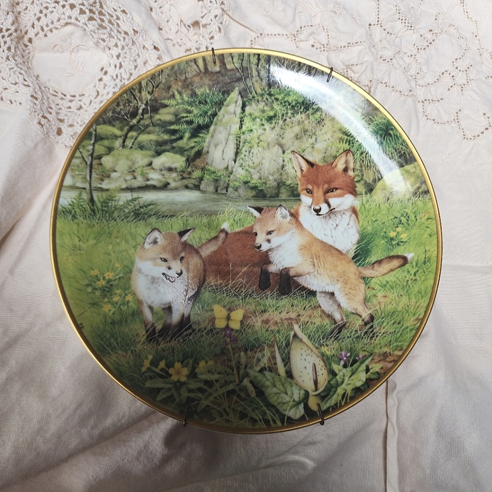 Darling foxes plate